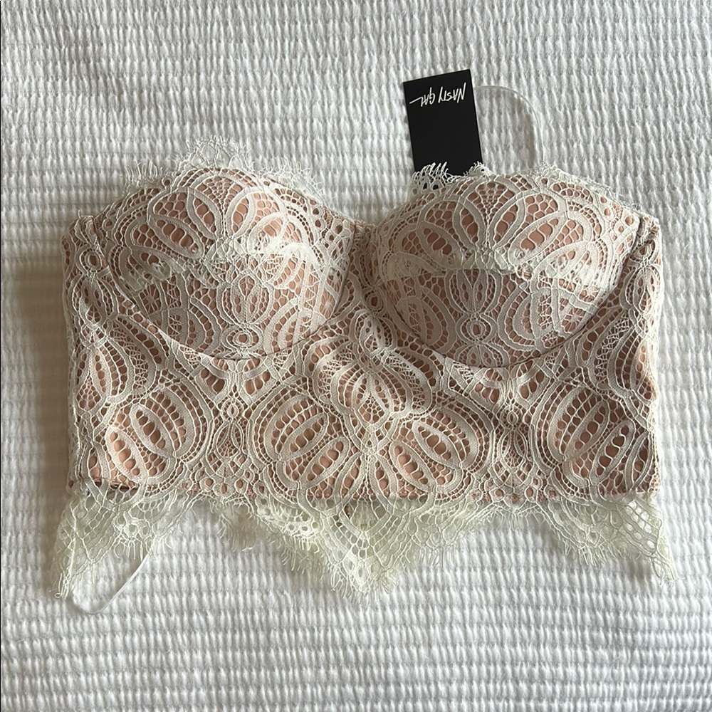 Nasty Gal Lace Crop Top